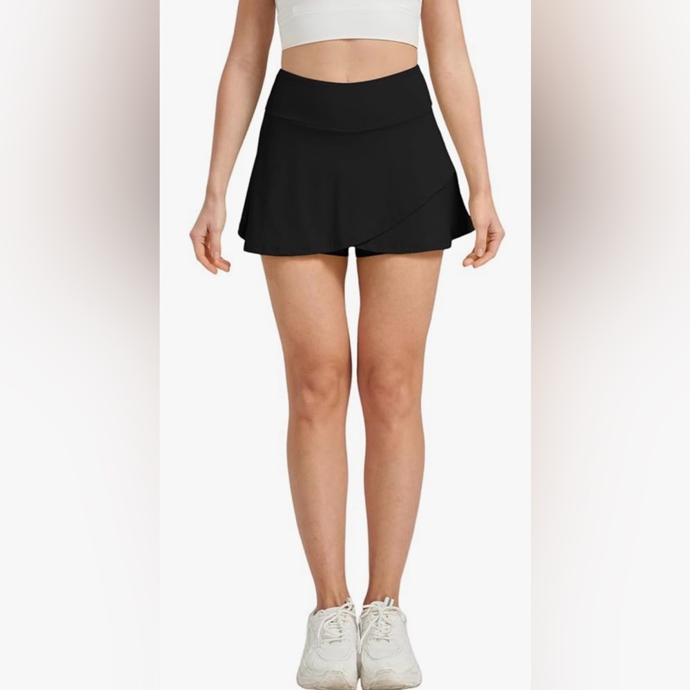 NWOT Women's High Stretchy Sports Skirts High Waist and Ruffled